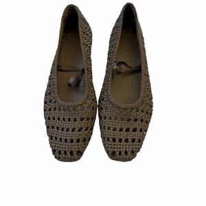 Woven Brown Flats